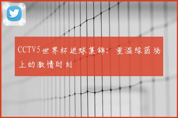 CCTV5世界杯进球集锦：重温绿茵场上的激情时刻
